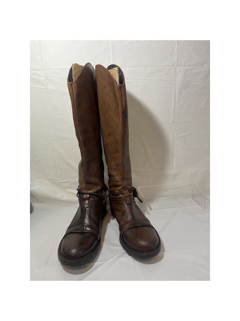 Born Shyra Tall Brown Leather Riding Boots Women Sz 8 - Picture 16 of 16